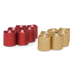 6 Tealight con luce a Led tremolante cm 4,5, , large