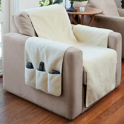 Copripoltrona con braccioli e tasche, , large