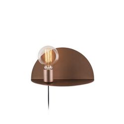 HOMEMANIA Lampada a Parete Shelfie, rame in metallo, rame, , large