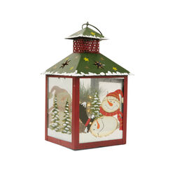 Lanterna Natalizia In Metallo Con Luce H 26 Cm, , large