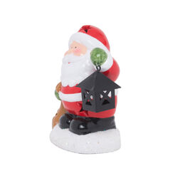 Babbo Natale Luminoso In Ceramica, , large