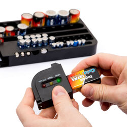 Organizzatore Per Batterie Con Tester Integrato Removibile, , large