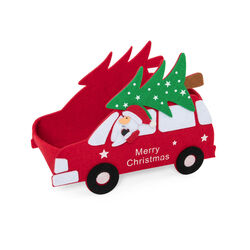 Furgoncino Babbo Natale in feltro, , large