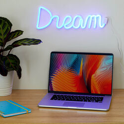 Luce Neon Da Parete Scritta Dream, , large