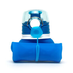 Bottiglia Pieghevole In Silicone, 750 Ml - Colore Blu, , large