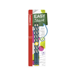 Matita Ergonomica Triangolare - Stabilo Easygraph Per Mancini In Petrolio - Pack Da 2 - Gradazione Hb, , large