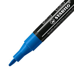 Stabilo Free Acrylic - T100 Punta Rotonda 1-2mm - Confezione Da 5 - Blu Scuro, , large