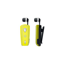 Auricolare Bluetooth Con Clip E Cavo Riavvolgibile - Colore Giallo Celly, , large
