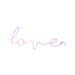 Luce da tavolo effetto neon a batterie - Scritta Love, , large