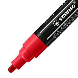 Stabilo Free Acrylic - T300 Punta Rotonda 2-3mm - Confezione Da 5 - Carminio, , large