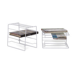 Organizzatore salvaspazio in metallo set da 2 pz, , large