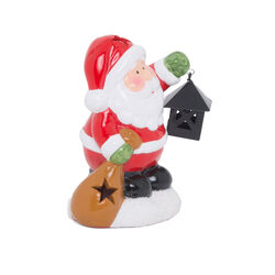 Babbo Natale Luminoso In Ceramica, , large