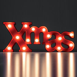 Scritta Merry Christmas Con Led, , large