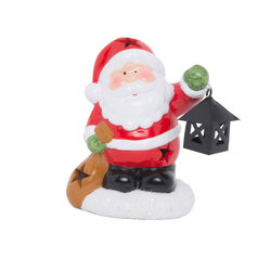 Babbo Natale Luminoso In Ceramica, , large