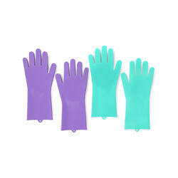 Guanti-spugna In Silicone - Colore Viola, , large
