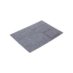 Tovaglietta americana in feltro con portaposate, grigio, grigio, large