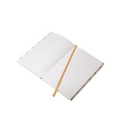 Quaderno A5 A Quadretti Con Copertina Rigida Color Bianco A Pois Dorati, , large