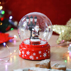 Palla di neve con luci e musica, , large