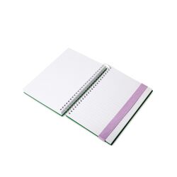 Quaderno A Spirale A5 Con Elastico - Verde/viola, , large