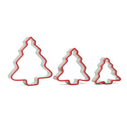 Stampi Natalizi Per Biscotti A Forma Di Alberino, Set Di 3 Pz, , large