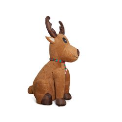 Maxi Renna Gonfiabile In Tessuto Floccato, , large