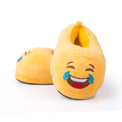 Pantofole Emoticon Risata Con Lacrime, , large