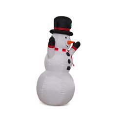 Maxi Gonfiabile Con Luci - Pupazzo Di Neve, H 122 Cm, , large