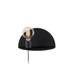HOMEMANIA Lampada a Parete Shelfie, nera, , large