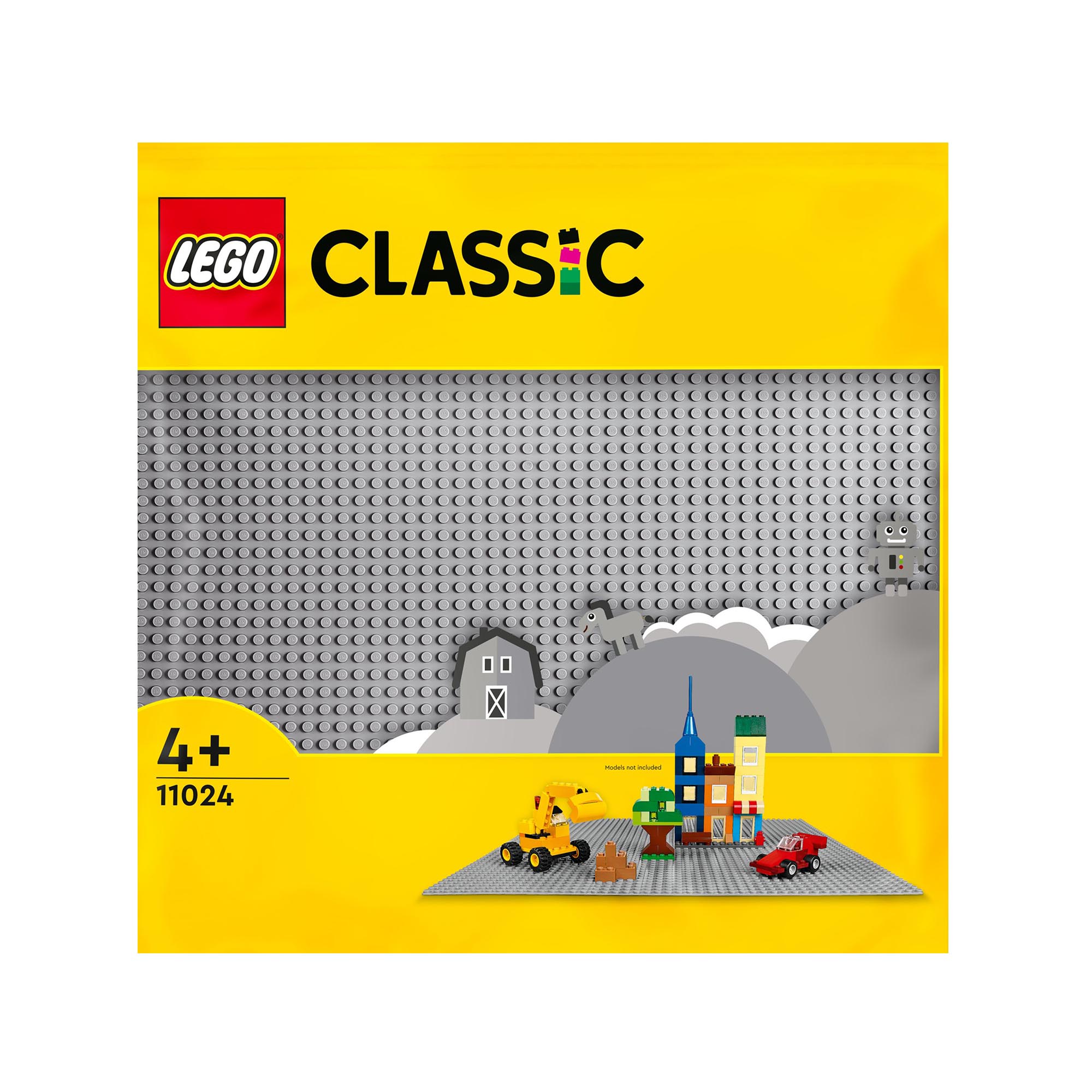 LEGO Classic Base Grigia, Tavola per Costruzioni Quadrata con 48x48 Bottoncini,  11024, , large