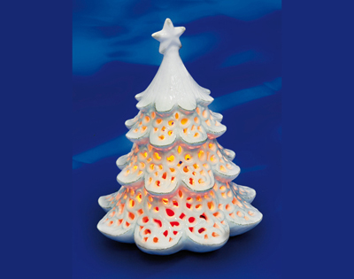 Decorazione in ceramica Albero di Natale, , large