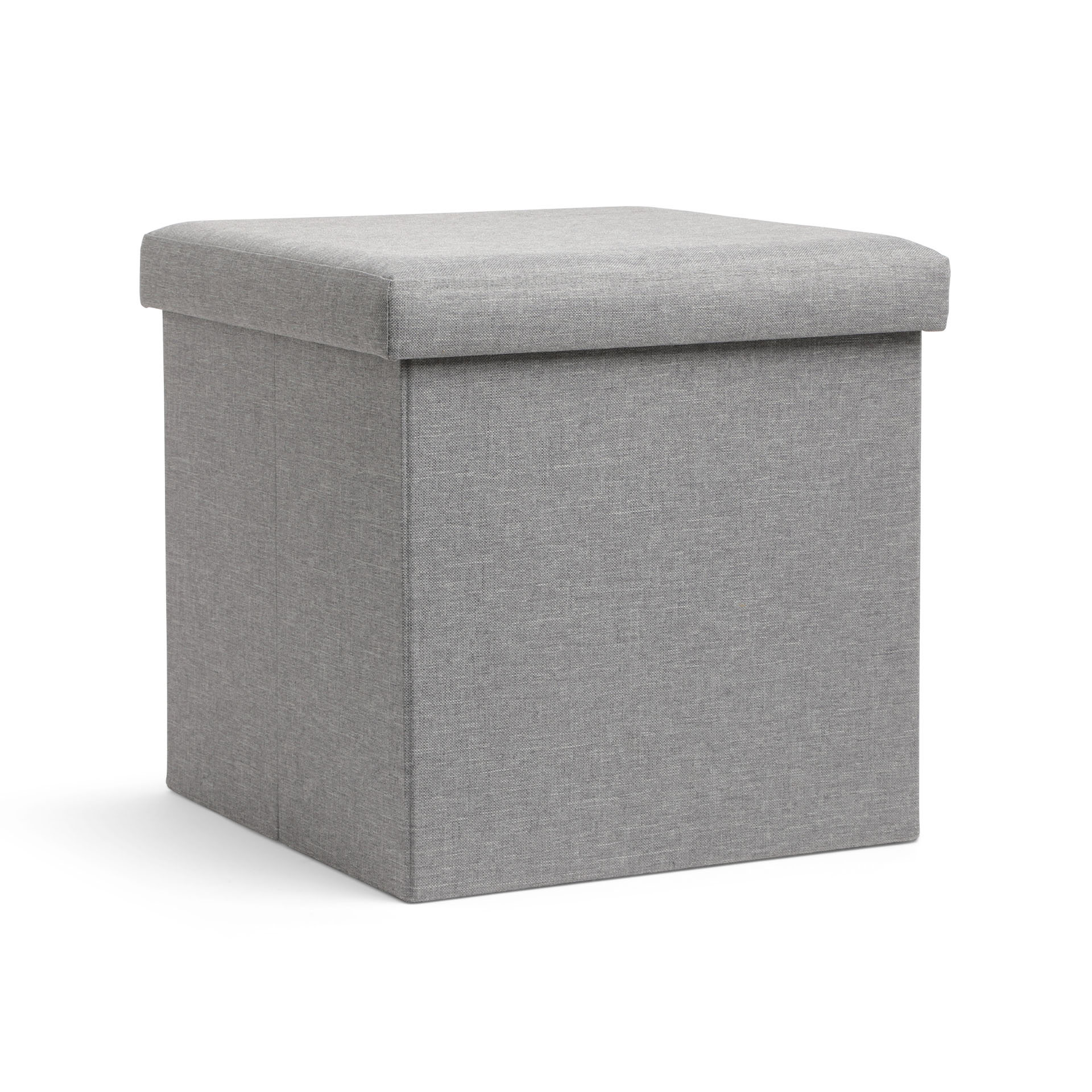 Pouf contenitore cubo pieghevole, , large