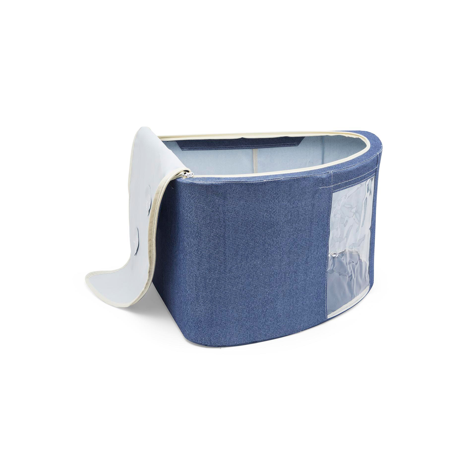 Scatola angolare per armadio, azzurro, large