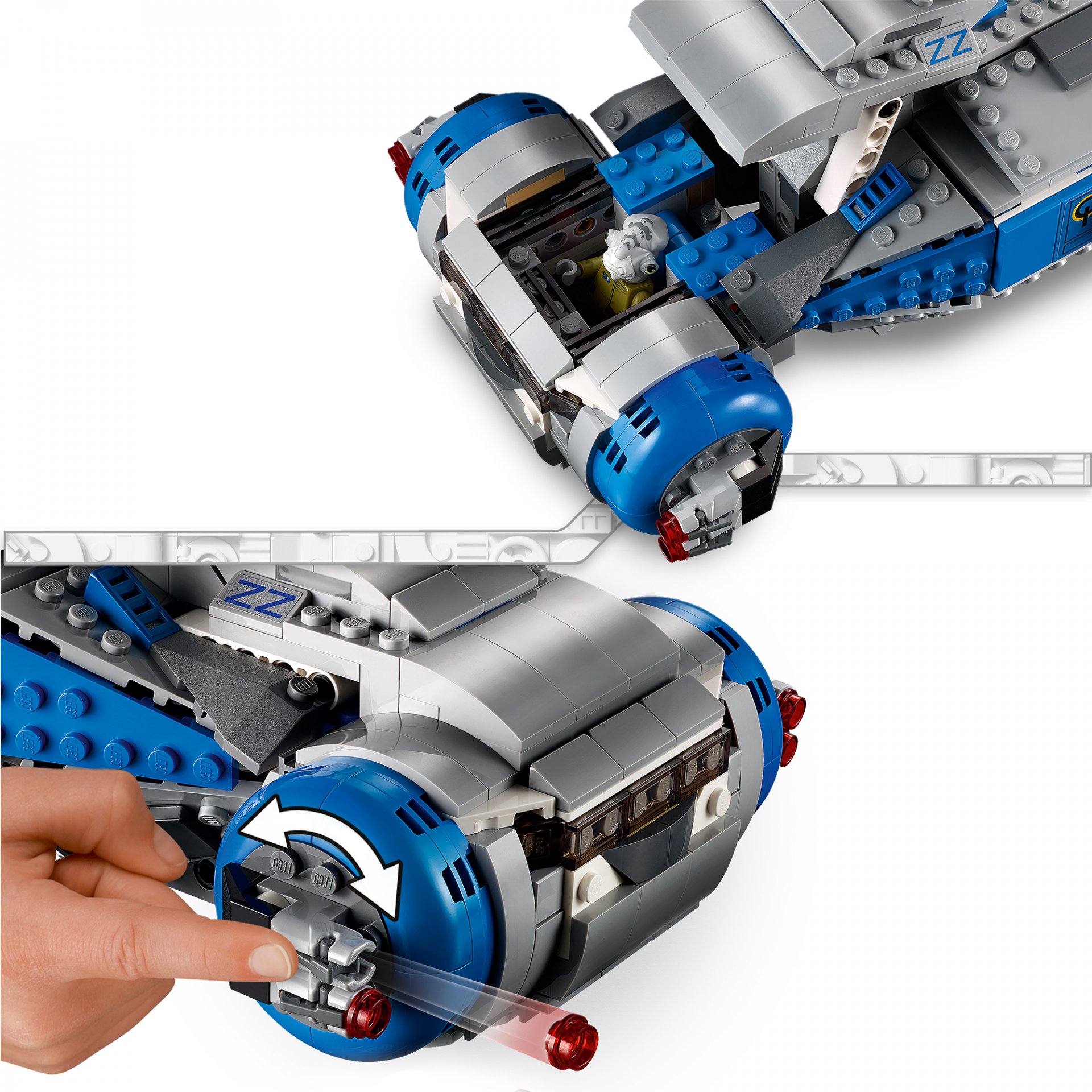 Kit da costruzione Nave da trasporto I-TS della Resistenza 75293 LEGO Star Wars 75293, , large