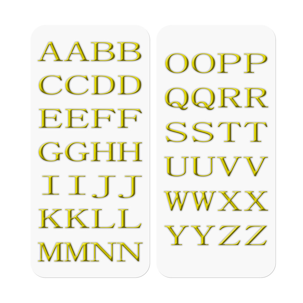 3d Stickers Letters Gold, , large