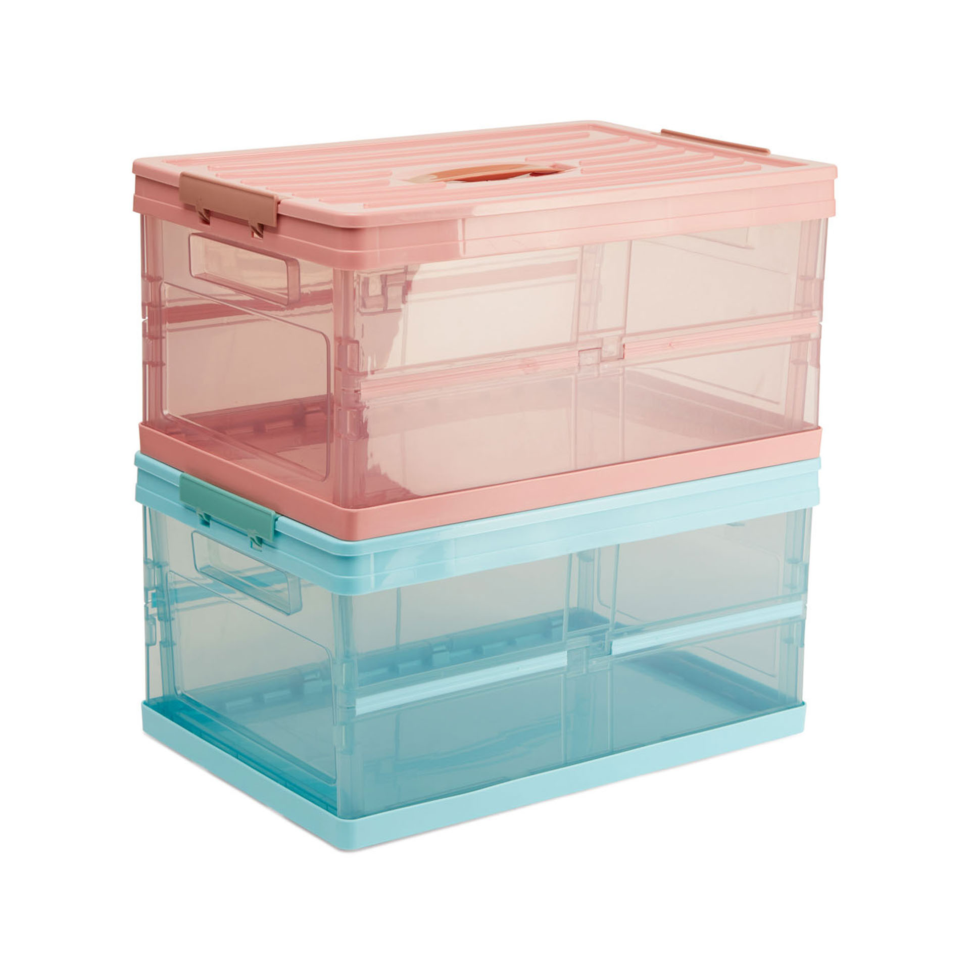 Astuccio Portamatite Trasparente In Plastica PP - Grande Capacità, Impilabile, 20,5x12x5,8 Cm, Per Scuola, Ufficio, Trucco, Colore Blu