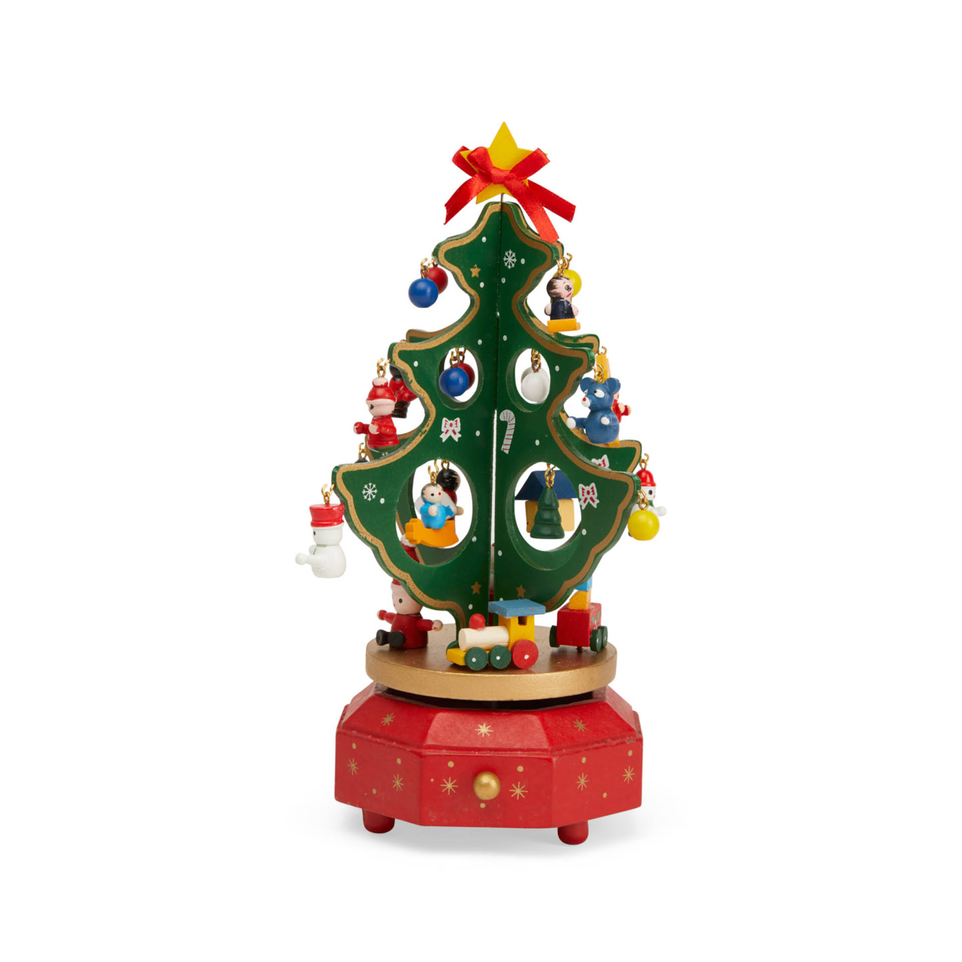 Carillon In Legno Con Albero Di Natale, , large