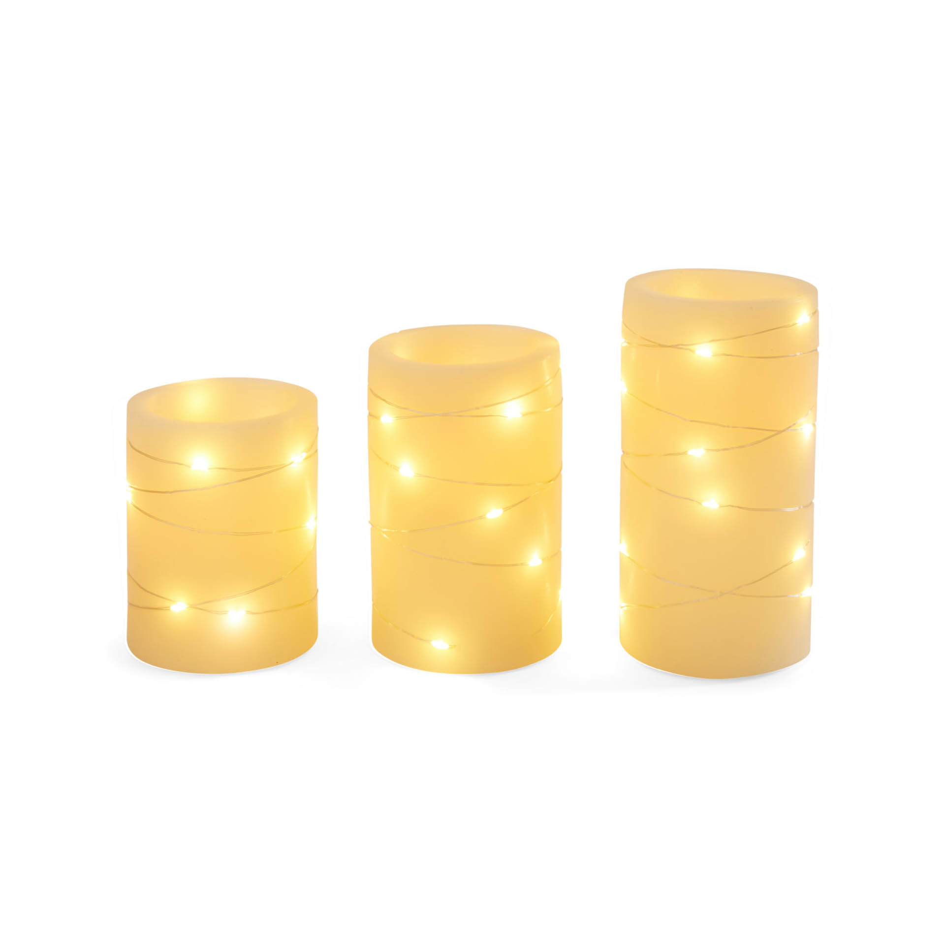 Candele a batteria - Set da 3 pz, , large