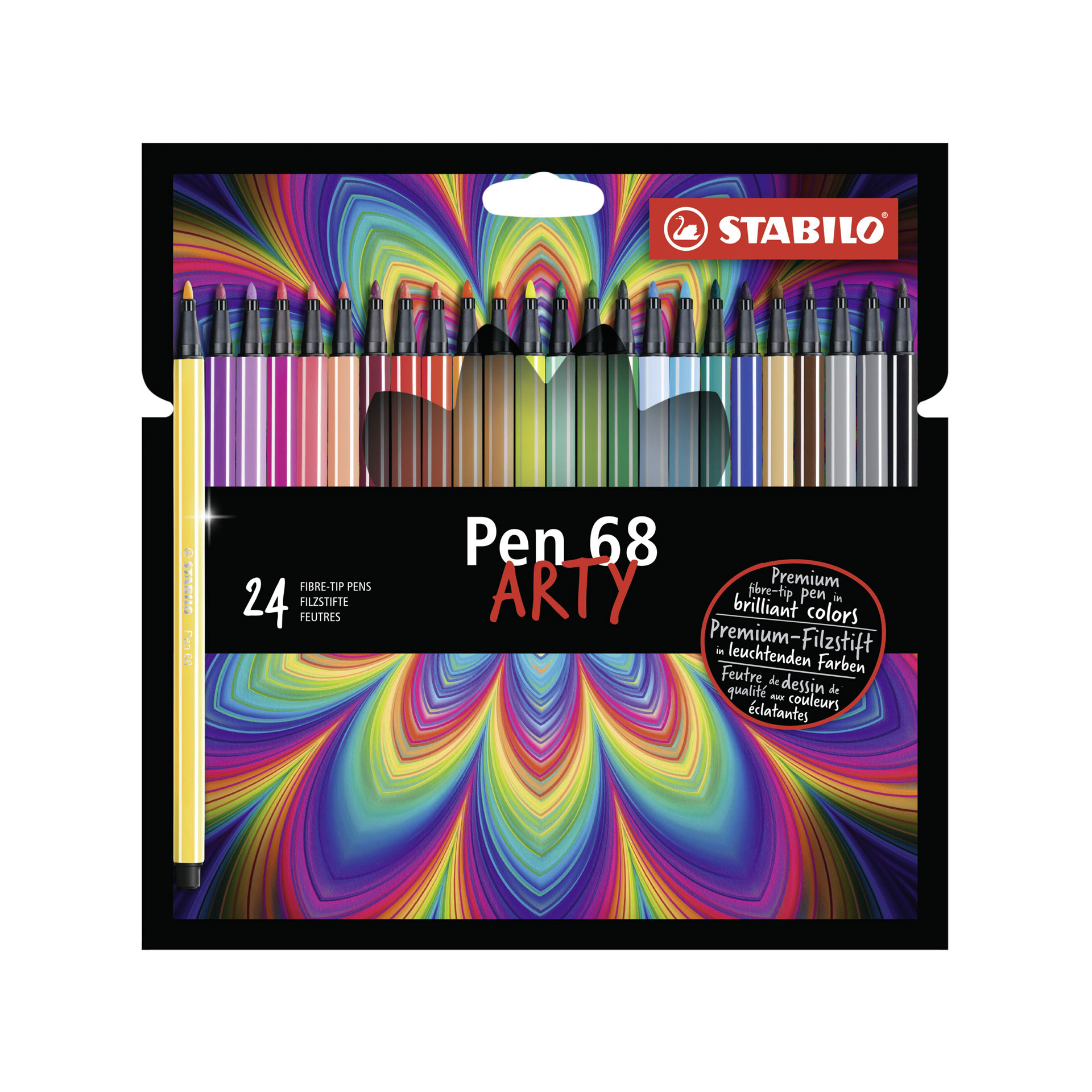 Stabilo Pen 68 - Arty - Astuccio Da 24 Con Appendino - 24 Colori Assortiti, , large