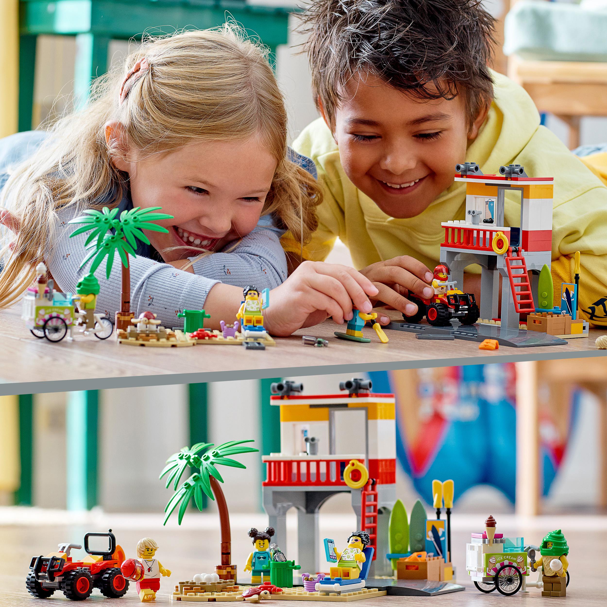 LEGO City Postazione del Bagnino, Set con ATV e Strada, Giocattoli Creativi, Ide 60328, , large