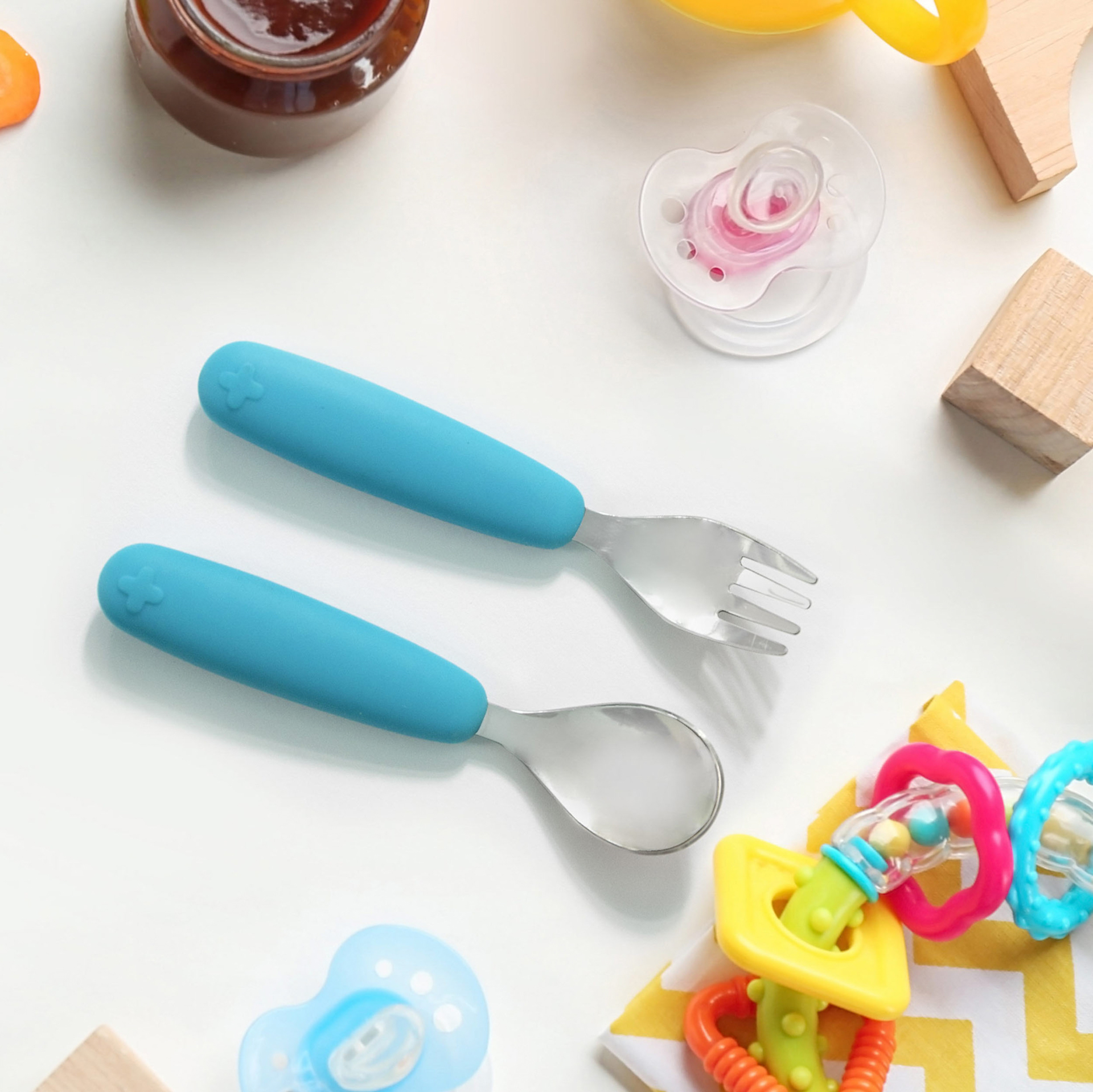 coltello lavabile in lavastoviglie Mepal Mio con forchetta 3 pezzi Set di posate per bambini cucchiaio per bambini 