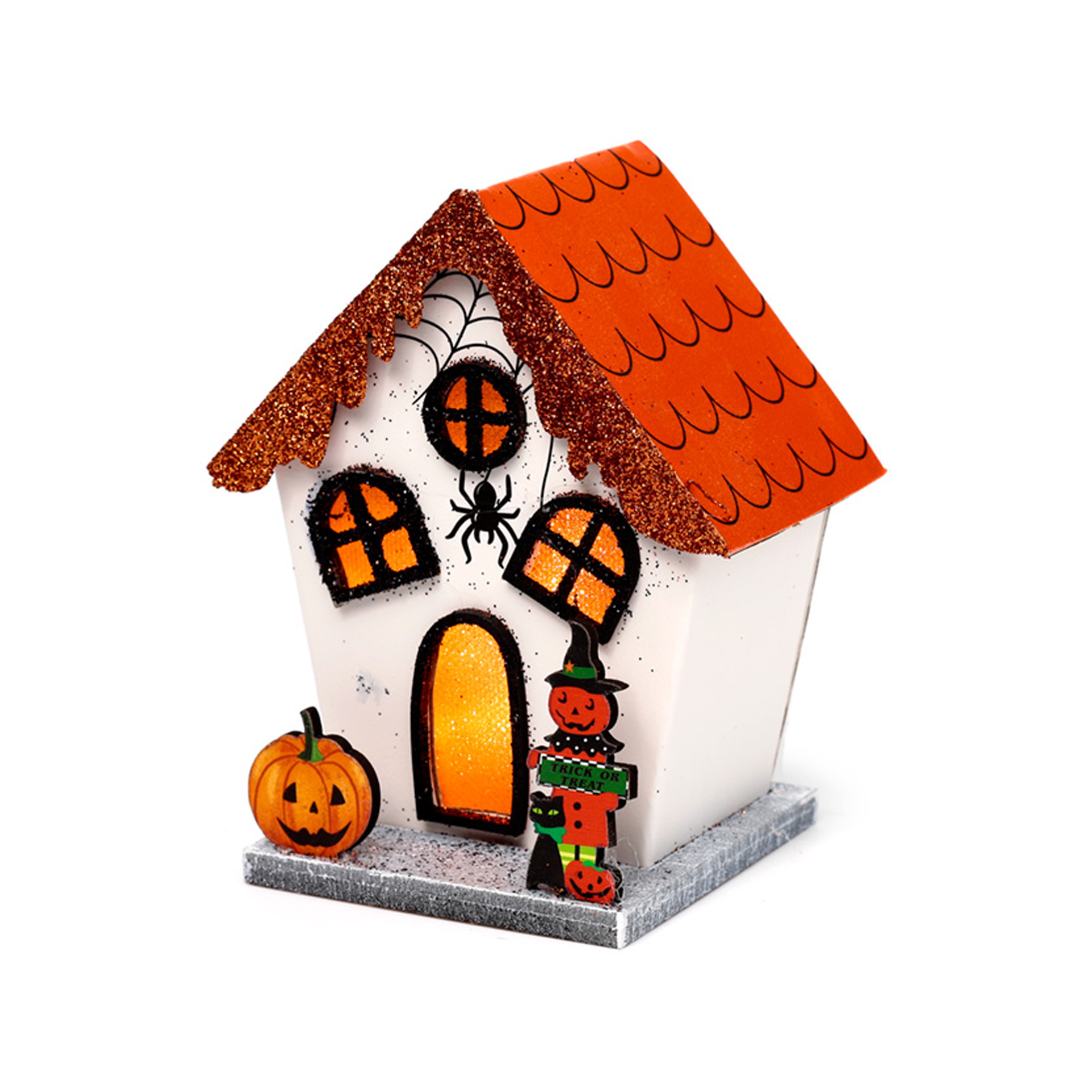 Decorazione Halloween Casetta Luminosa - Zucche, , large