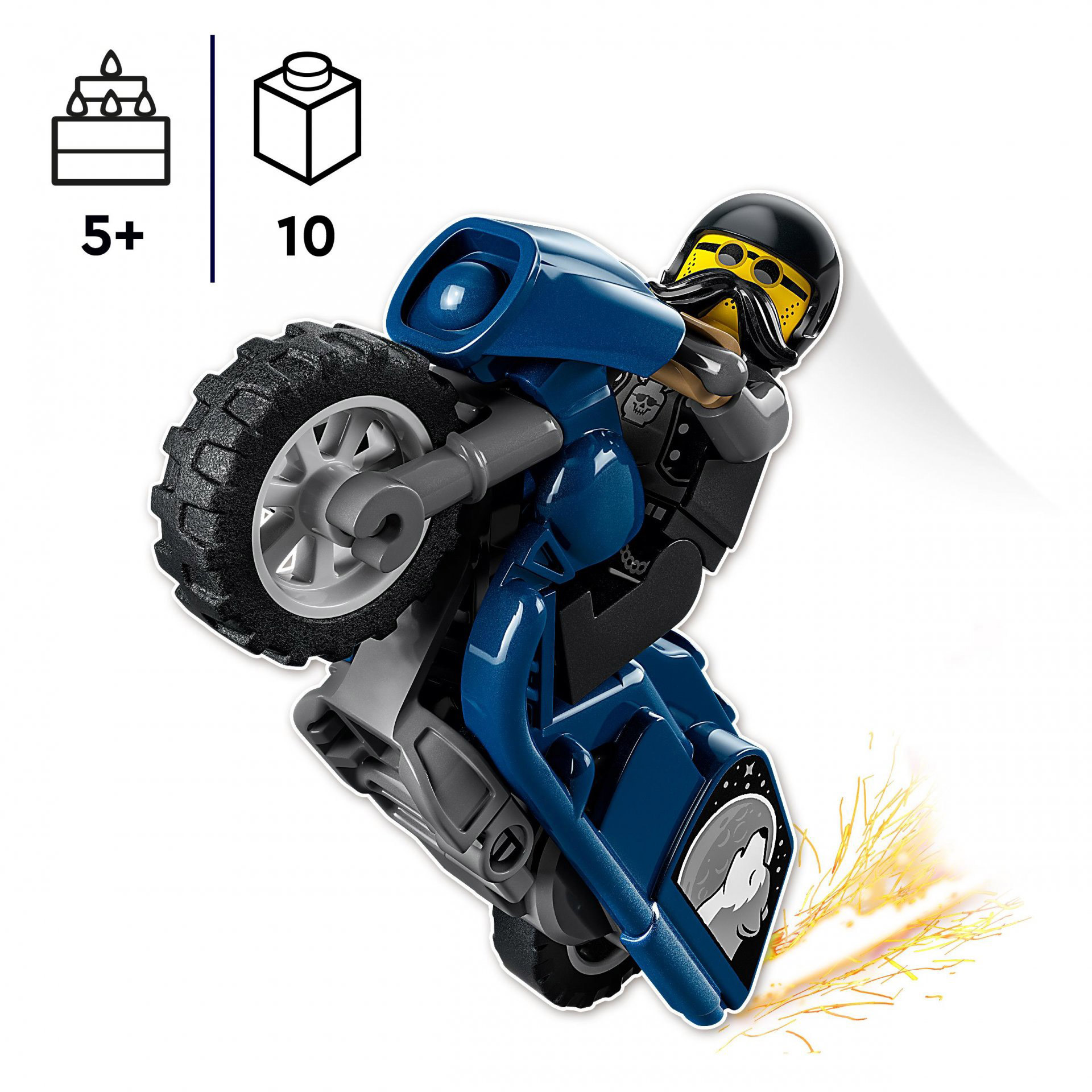 LEGO City Stuntz Stunt Bike da Touring, Moto Giocattolo Carica e Vai con Minifig 60331, , large