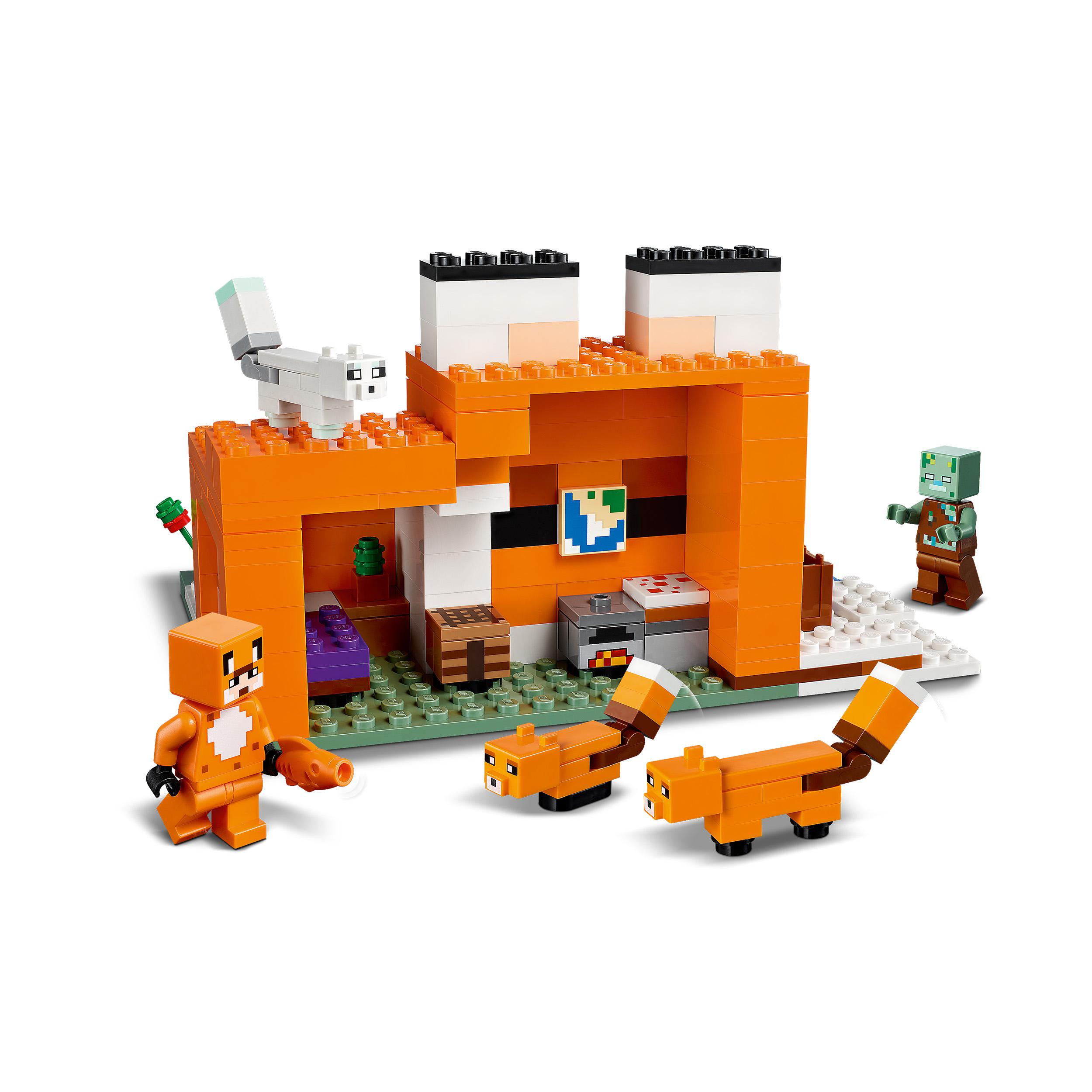 LEGO Minecraft Il Capanno della Volpe, Mattoncini da Costruzione, Set con Zombie 21178, , large