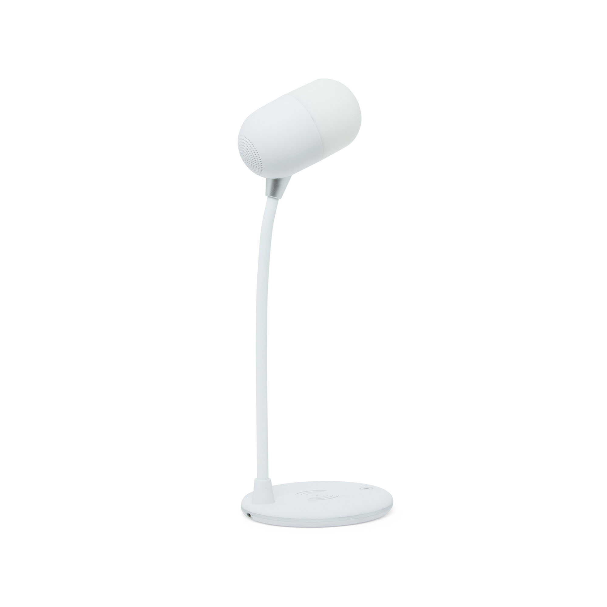 Lampada da tavolo con speaker e caricabatterie wireless, , large