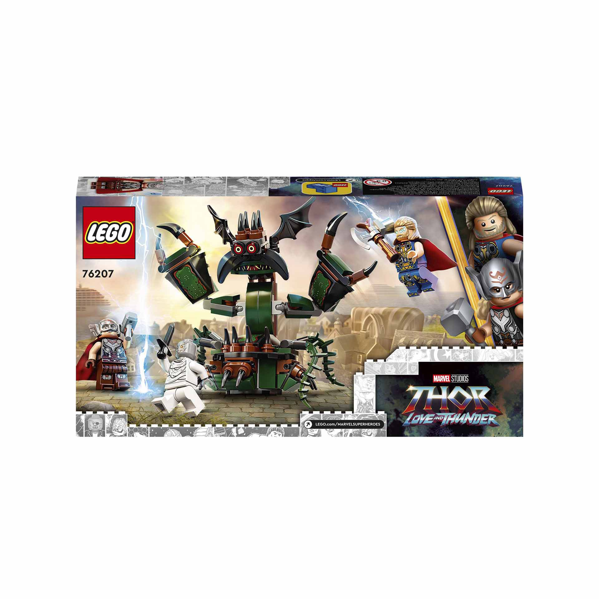 LEGO Marvel Attacco a Nuova Asgard, Giochi per Bambini dai 7 Anni, Set con Super 76207, , large