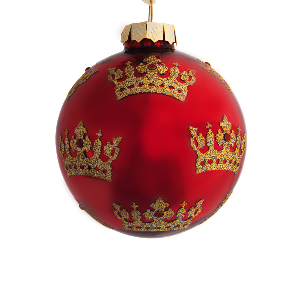 Palline di Natale con corona, , large