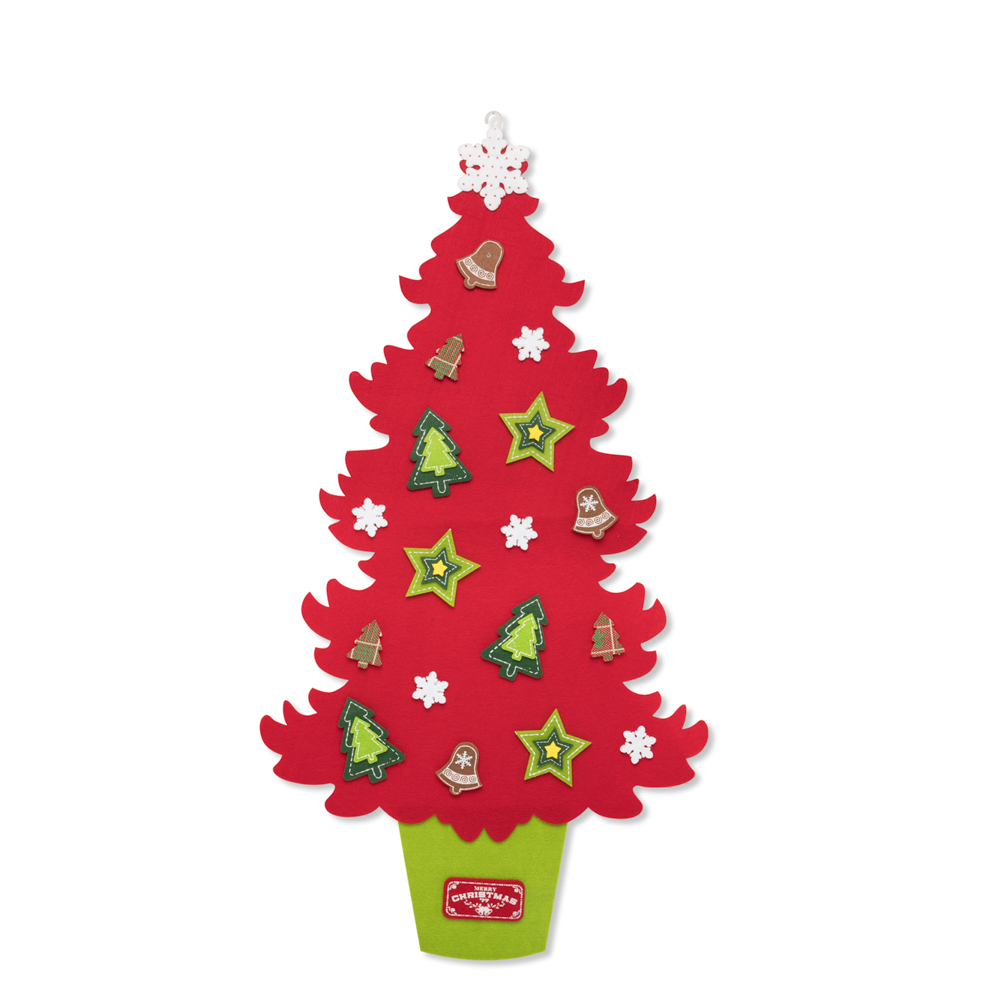 Bandierine In Feltro A Forma Di Germoglio, Decorazioni Natalizie Per Albero E Calze