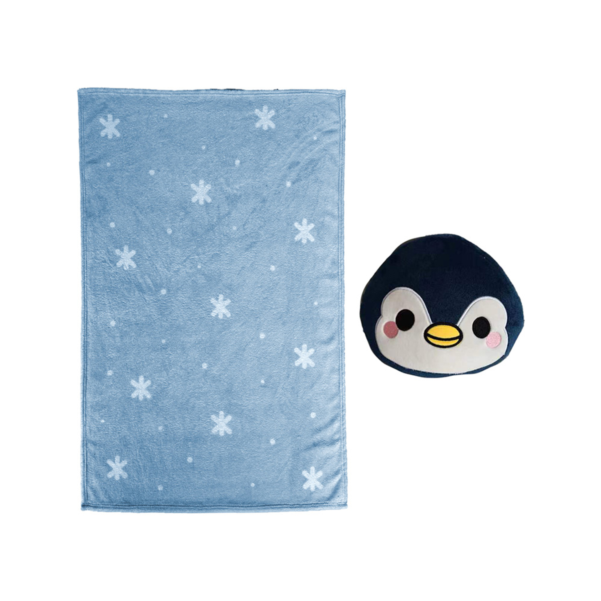 Cuscino Da Viaggio Con Coperta - Pinguino, , large
