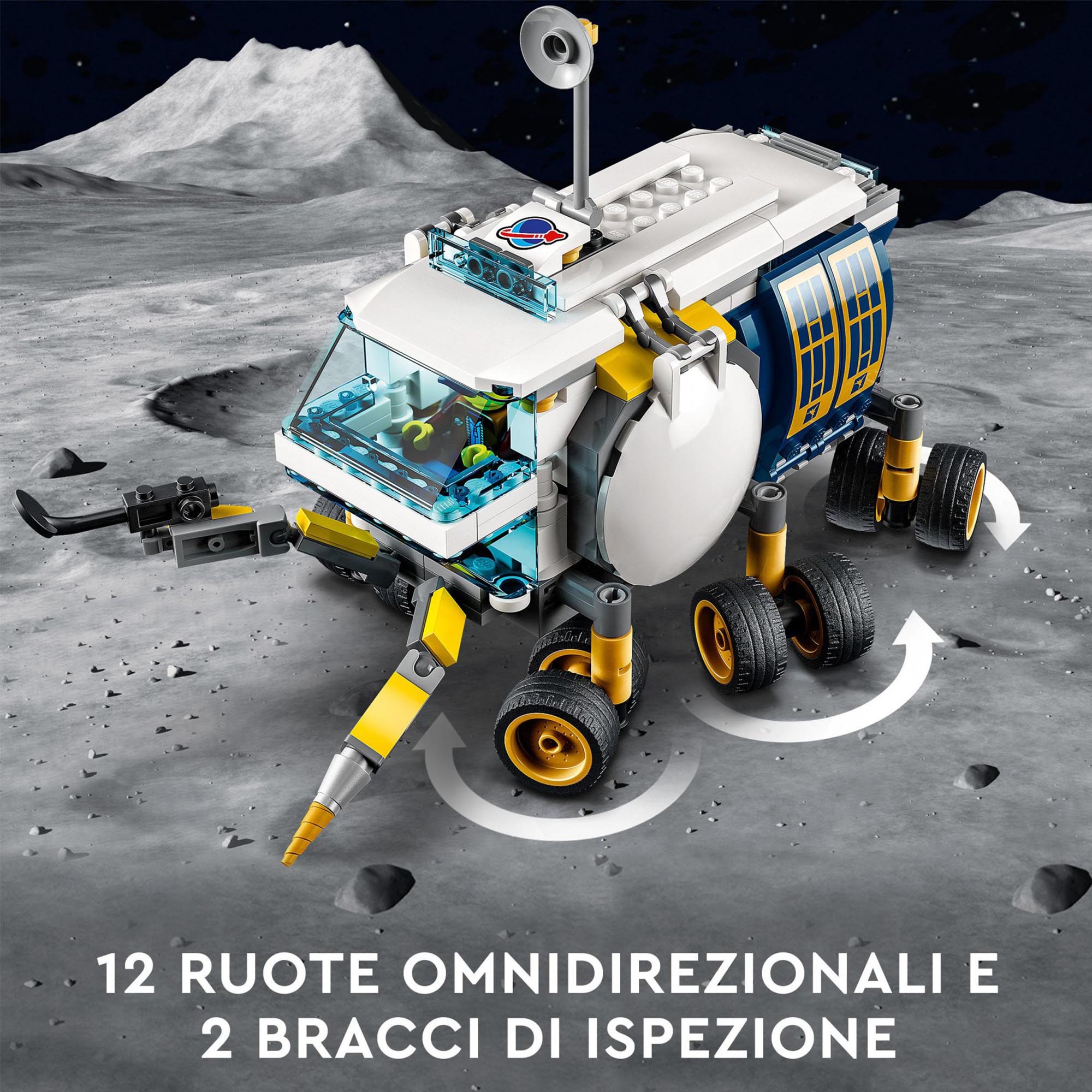 LEGO 60348 City Rover Lunare, Modello di Veicolo Spaziale, Giocattolo per Bambin 60348, , large
