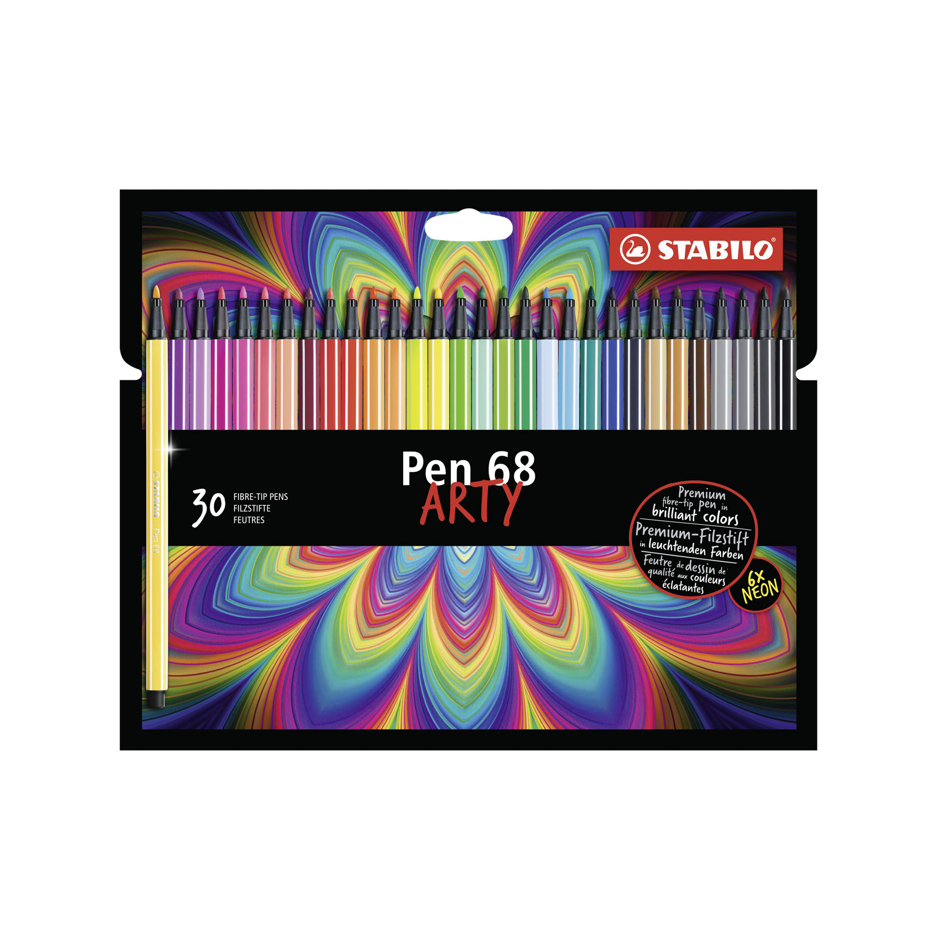 STABILO Pen 68 - ARTY - Astuccio da 30 - Colori assortiti, , large